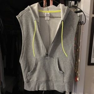 NWOT, VSX Sport, Grey, Sleeveless Workout Hoodie